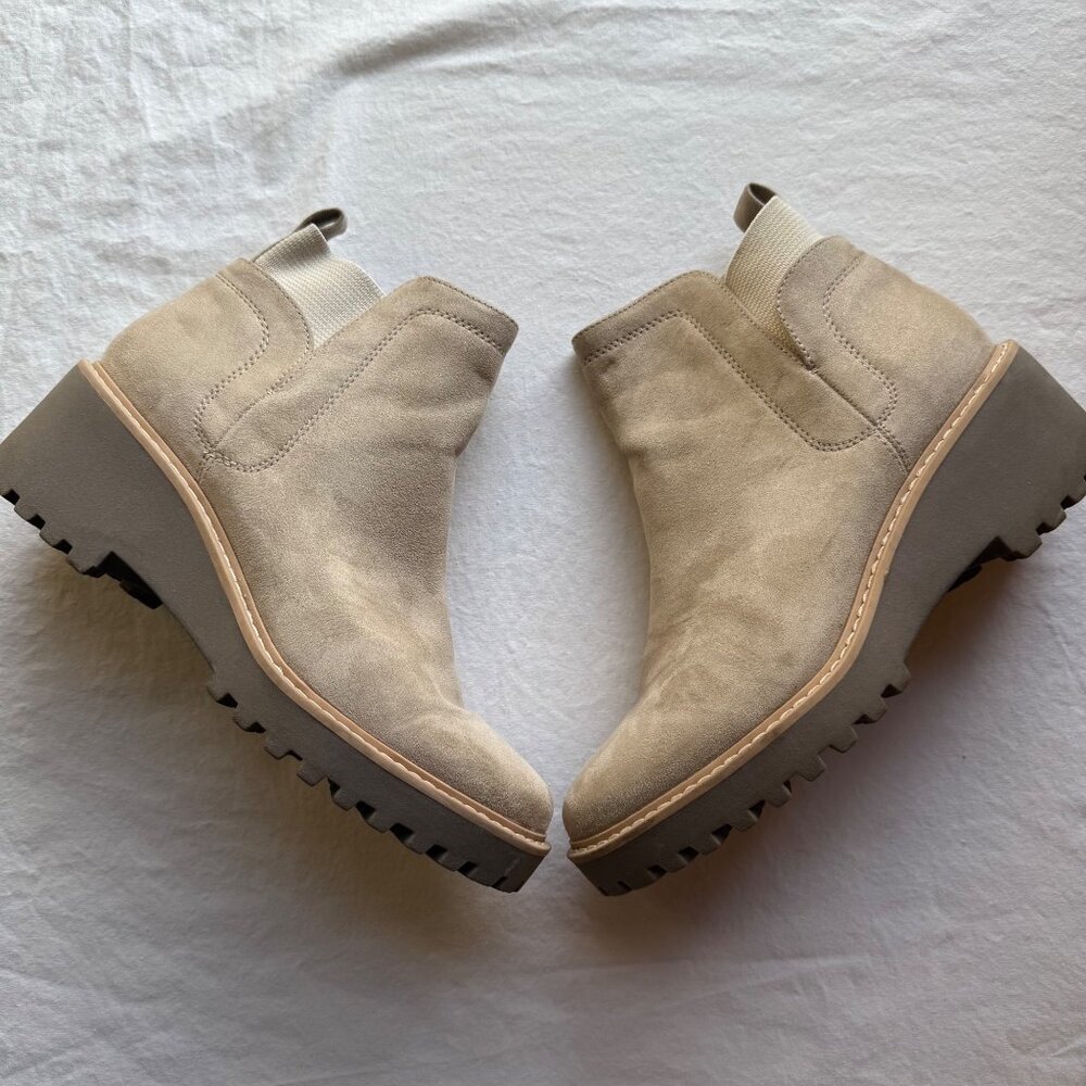 Dolce Vita Womens Rango Stone Suede Block Heel Chelsea Boots Size 9 - Picture 2 of 9
